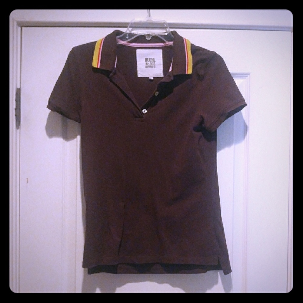 Cute Abercrombie/Reuhl Brown Cotton Polo! M